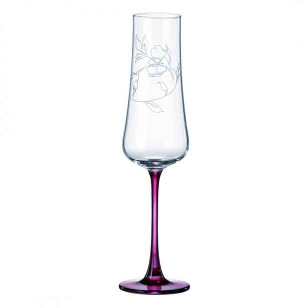 Bohemia Iduna Red Foot Skleničky 250ML Šampaňské 6 Ks