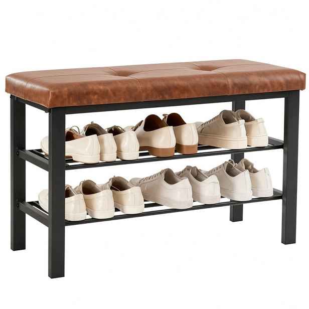 Botník DS-HXD3CPG, 30 × 80 × 50 cm, nosnost 200 kg, černo/hnědý