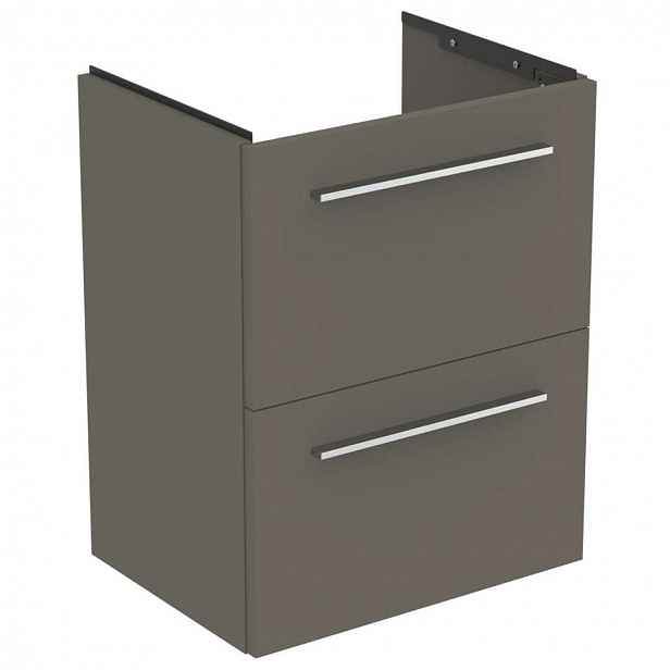 Ideal Standard i.Life S - Skříňka pod umyvadlo, 50x38x63 cm, 2 zásuvky, šedý matný křemen T5291NG