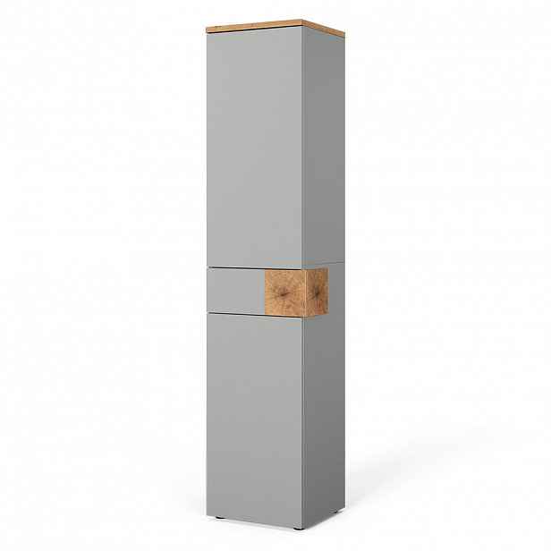 Vicco KOUPELNOVÁ SKŘÍŇKA Eden Šedá 40 x 184.2 cm se 2 dvířky a 1 zásuvkou