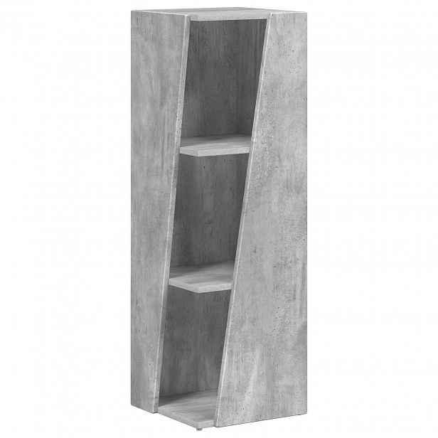 vidaXL Boční police 33 x 32 x 100,5 cm Kompozitní dřevo Betonově šedá