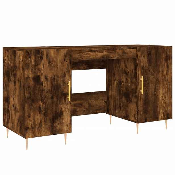 vidaXL Psací stůl kouřový dub 140 x 50 x 75 cm kompozitní dřevo
