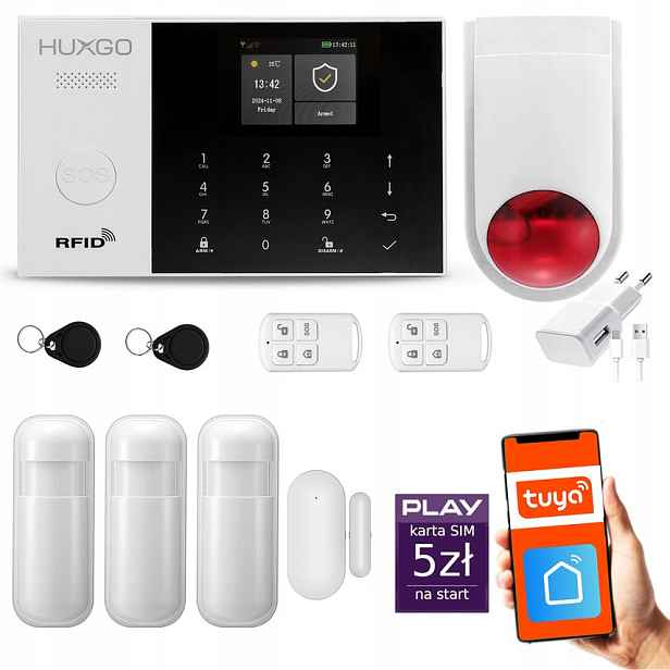 Bezdrátový Gsm alarm 4G WiFi – sada alarmu Huxgo HXA005 R3BS