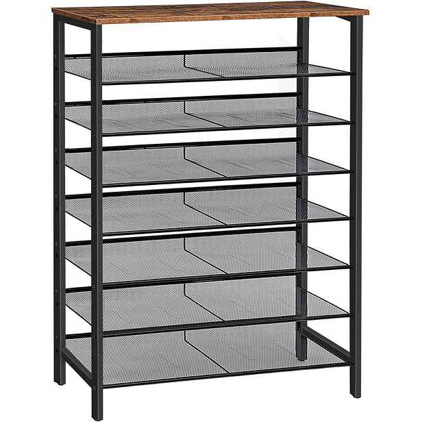 Botník Vasagle Grego 100 cm černý/hnědý