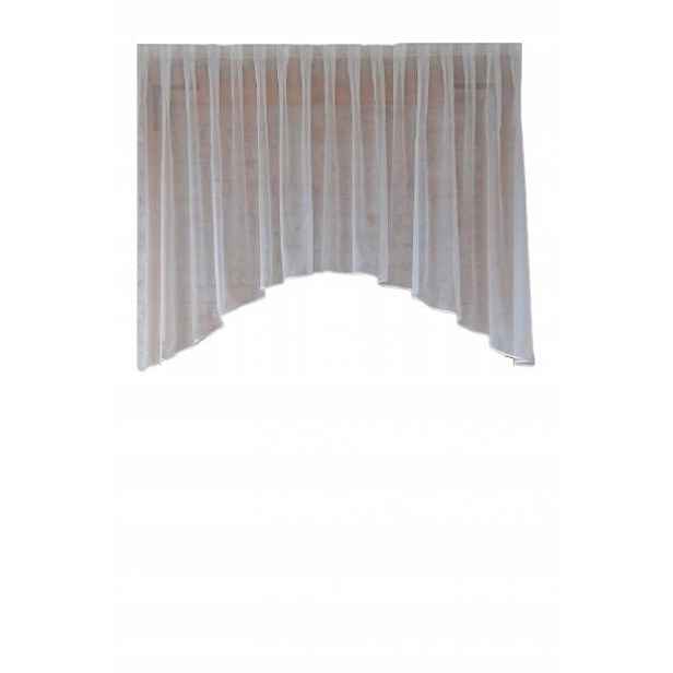 Hotová záclona 300x140, oblouk, bílý voál, lemovka, motýlková páska, okno 150 cm
