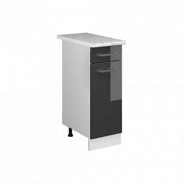 Vicco SPODNÍ SKŘÍŇKA KUCHYŇSKÉ LINKY R-Line Antracitový vysoký lesk 30 cm s pracovní deskou