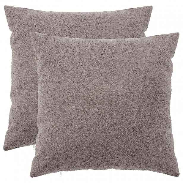vidaXL Povlak na polštář 2 pcs HEERLEN Světle šedá 80 x 80 cm Bouclé