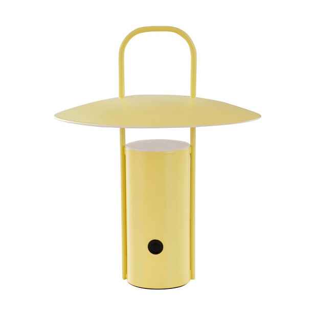 Žlutá kovová LED stmívatelná stolní lampa (výška 24 cm) Venna – Jotex