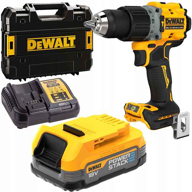 18V Powerstack DeWALT DCD805E1T rázový Aku Šroubovák