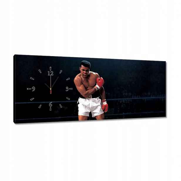 Nástěnné hodiny 100x40 Muhammad Ali Boxer