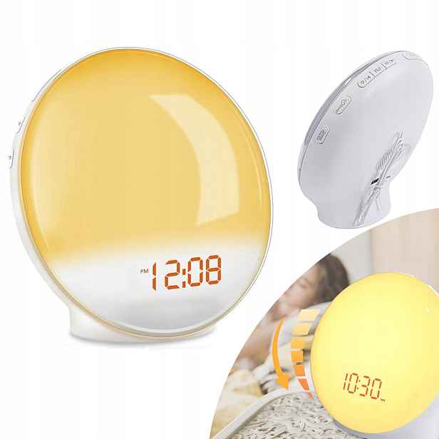 Budík Východ slunce Světelný simulátor Noční Lampa Časovač budíku