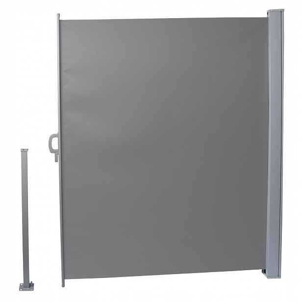 Boční markýza terasová roleta 160x300 paraván, kryt šedý Mistral