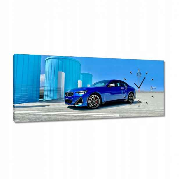 Hodiny 100x40 Modré Bmw Auto