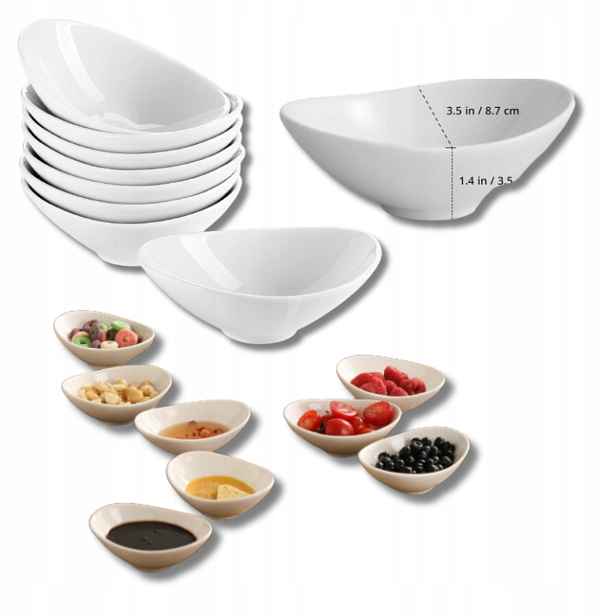 Misky na dipow Omáčky Potraviny Doplňky Omáčky Porcelán 85 ml 8 Ks