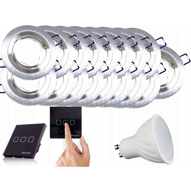 Sada světel Halogen Led 17x Vypínač Žárovky