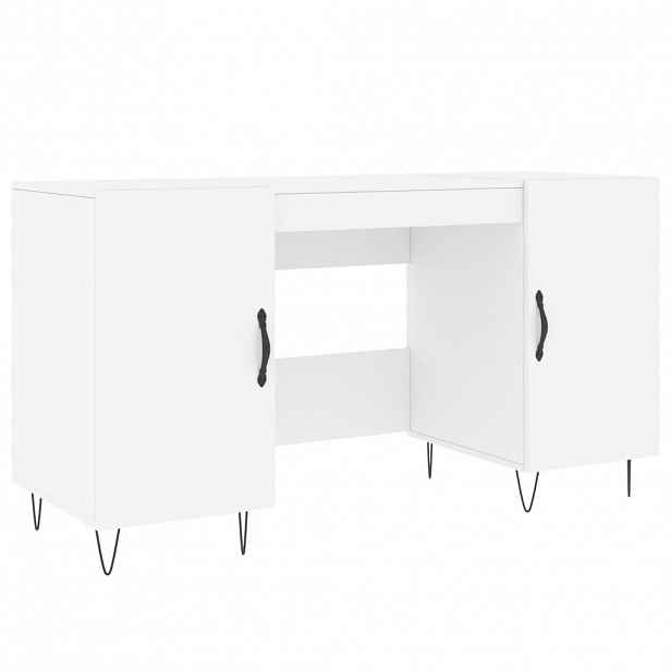 vidaXL Psací stůl bílý 140 x 50 x 75 cm kompozitní dřevo