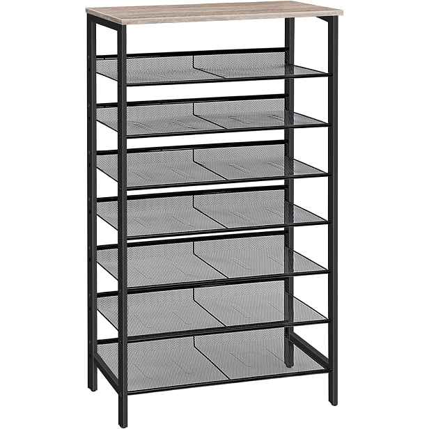 Botník Vasagle Grego 137 cm černý/šedý