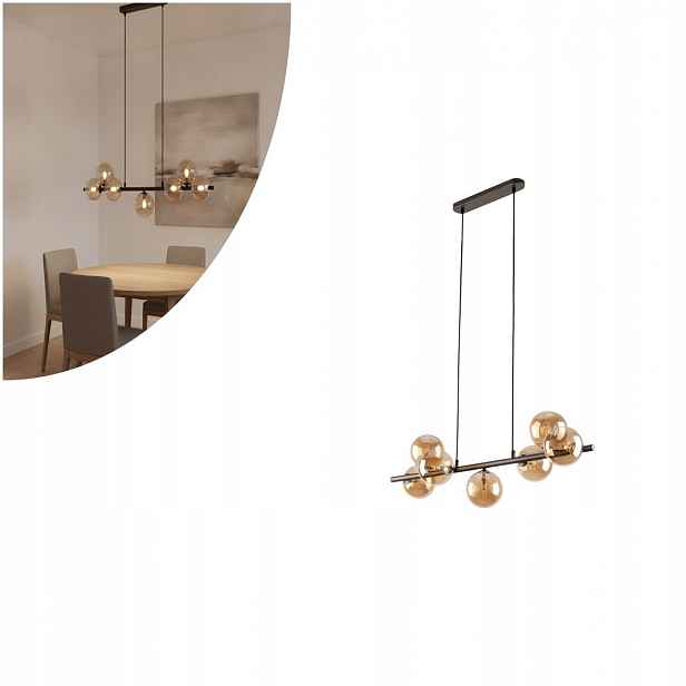 Hnědý lustr Estera moderní nad jídelní stůl Tk Lighting