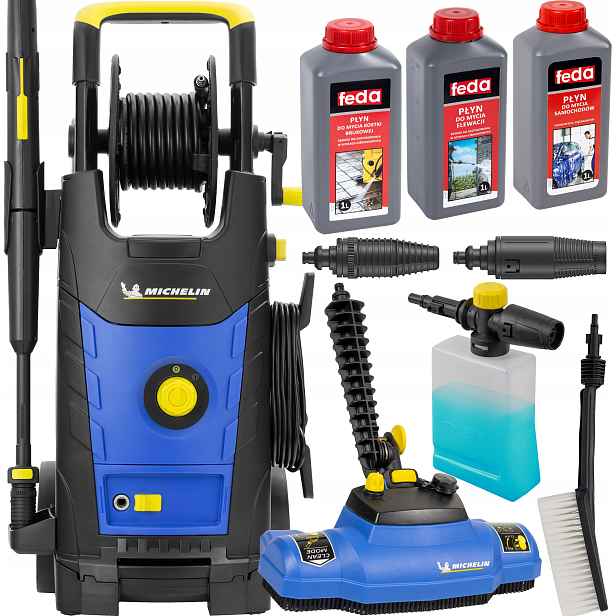 Myčka Michelin 2500W Hliníková pumpa Sada 5v1 pro kostky auta a fasády