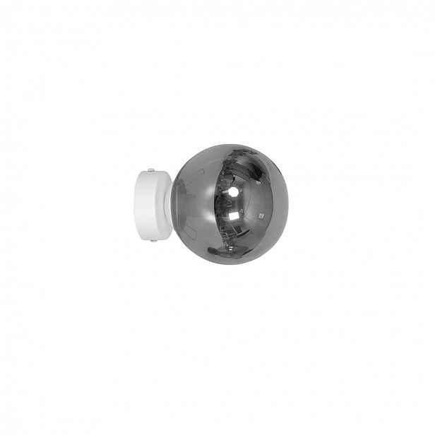 Nástěnná lampa Rossi K1 bílá, ocel a sklo, 1xE14, 15 cm