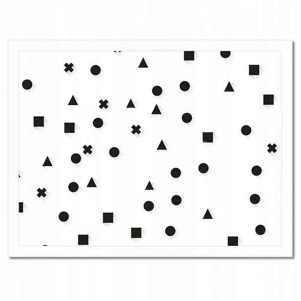 Plakáty v rámu 40x30 Černobílá geometrie