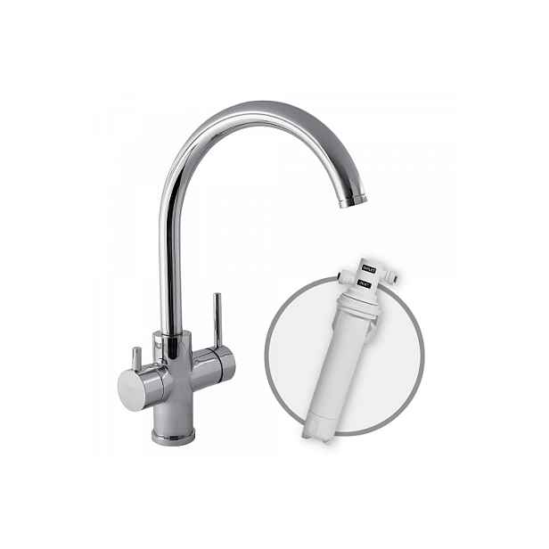Tres TOP-TRES 03035501 Jednopáková dřezová baterie svislá ECOSMOSIS - lesklý chrom