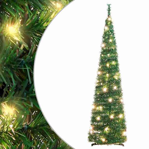vidaXL Umělý vánoční stromek pop-up 50 LED diod zelený 120 cm