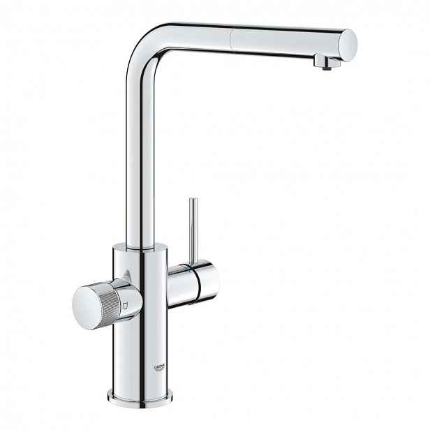 Grohe Blue Pure - Dřezová baterie Minta s filtrační funkcí a výsuvnou koncovkou, chrom 30590000