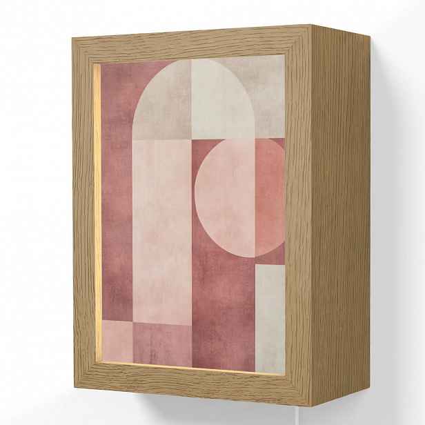 OnlyWow NÁSTĚNNÁ LAMPA Postavy - Abstraktní - Růžová 15x20 cm