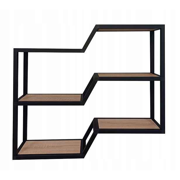 Závěsná nástěnná police Fala-iii loft 80x20x71 cm Dub Alu Cube