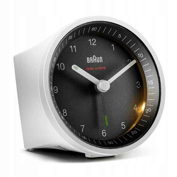 Bílý Budík Braun BC07WB-RC Alarm Snooze Dcf