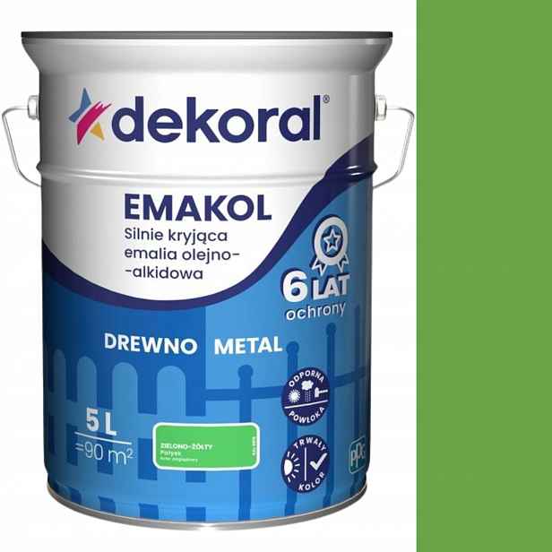 Dekoral Smalt Emakol Strong 5 L Zeleno Žlutý