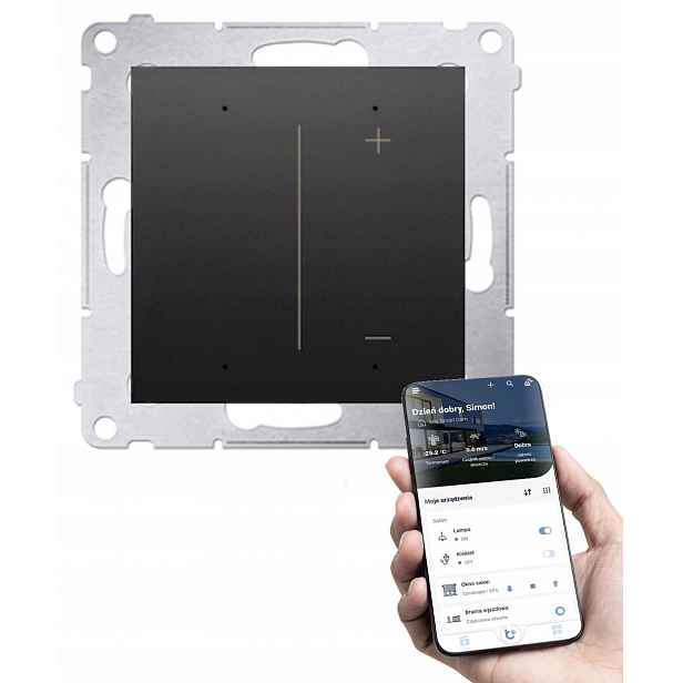 Simon 54 Go Stmívač pro Led pásky 12-24V ovládaný přes Wi-Fi, černý matný