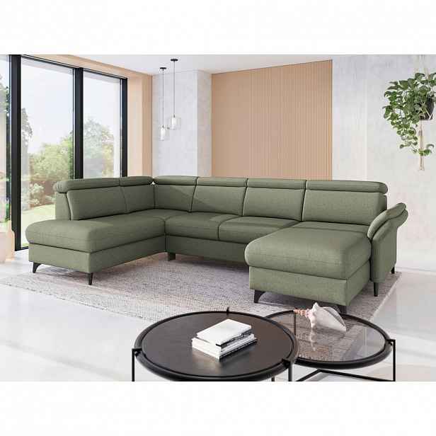 Sit & More SEDACÍ SOUPRAVA, textil, olivově zelená