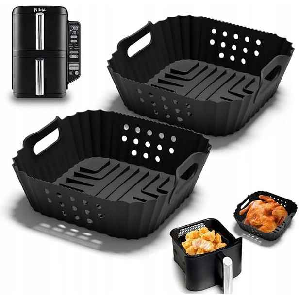 2x Silikonová Formička Do Beztukové Fritézy Organizér Air Fryer Ninja