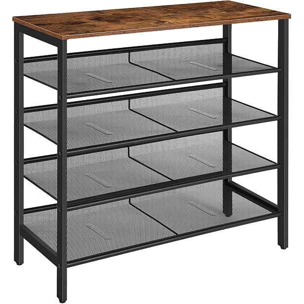 Botník Vasagle Grego 75 cm černý/hnědý