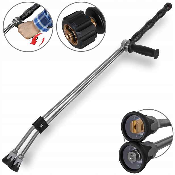 Dvojitá lanka Inox Max 400Bar 2v1 pro podávání Chemie do Karcher Hd Hds M22