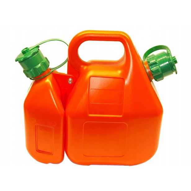 Kanystr Dual 6+2,5 L Husky S Dvojitými Zátkami Na Palivo, Dvoukomorový Olej