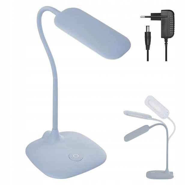 Led stolní lampa modrá Lampa na stůl pro chlapce flexibilní Emos