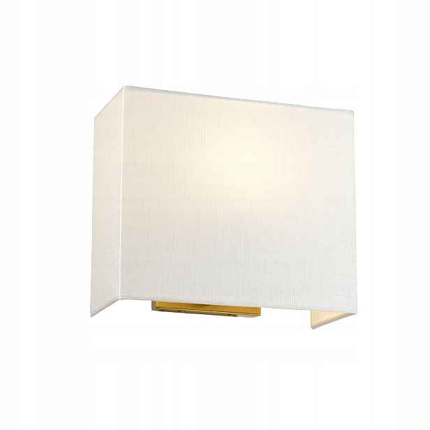 Nástěnné svítidlo mosazné krémové stínidlo 27 cm do obývacího pokoje Designer's Lightbox