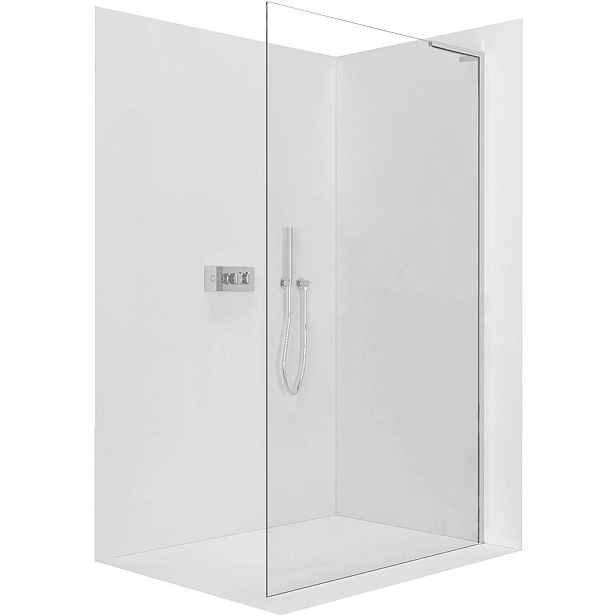 Sprchová zástěna Walk-in Onyx L-pravá vzpěra - 8 mm - chrom, transparentní sklo - 40x200 cm
