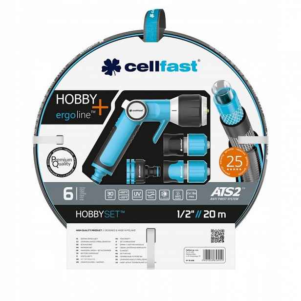 Zavlažovací sada Hobby ATS2 komplet 20 m Cellfast Hadice Zavlažovač Spojky