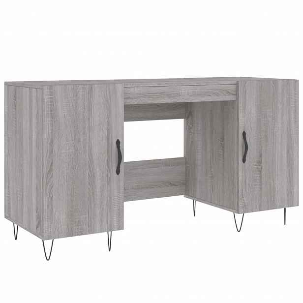 vidaXL Psací stůl šedý sonoma 140 x 50 x 75 cm kompozitní dřevo