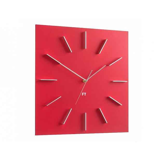 Designové nástěnné hodiny Future Time FT1010RD Square red 40cm