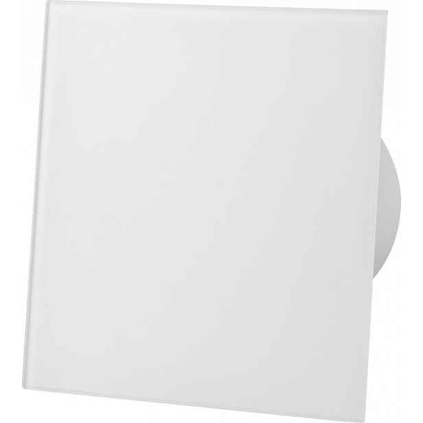 Koupelnový Ventilátor 125 MM Skleněný Panel Bílý Mat Airroxy