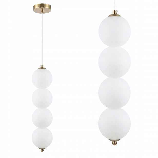 Moderní vertikální Led lampa Bílá LHJ118 Zlaté kartáčované detaily
