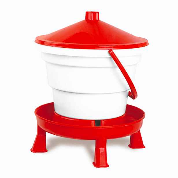 Napájecí kbelík pro drůbež, s podstavcem, 15 l - GAUN 12043