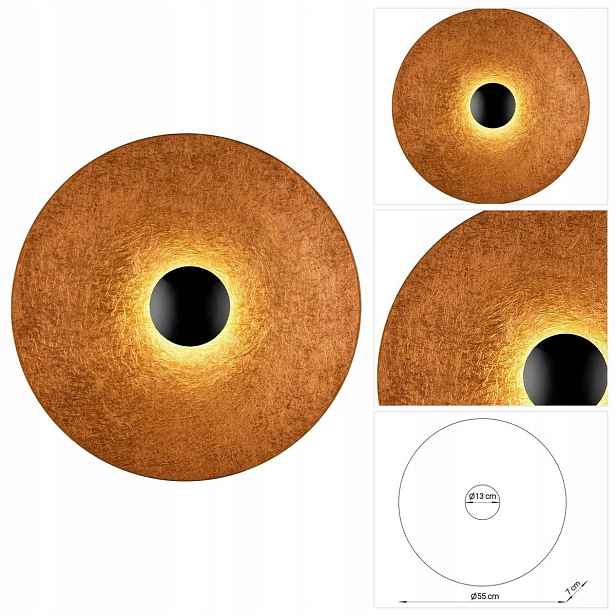 Nástěnná lampa Sole černá Led v moderním stylu v koupelně Sigma Lighting