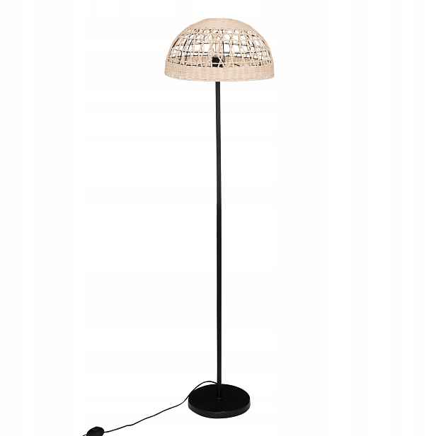 Stojací lampa Rory s pleteným stínidlem, Ø 40 × 150,5 cm