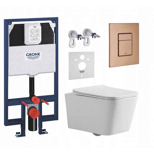 7v1 Sada Wc, Stelaz Grohe Slim Wc Mísa Imprese Tornado Tlačítko